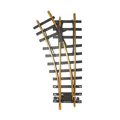Bachmann 94659 G Scale Code 332 Brass #1100 Manual Turnout -- Left Hand, 4' Diameter, 30 Degree Diverging Route