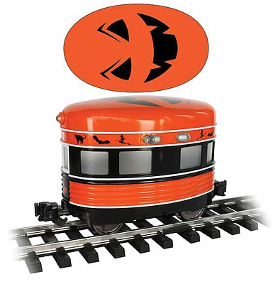 Bachmann 96279 G Scale Eggliner - Standard DC -- Halloween (orange, black)