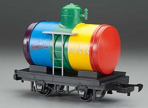 Bachmann 98089 G Scale Tank Car - Ready to Run - Li'l Big Haulers -- Spectrum Paints (Rainbow)