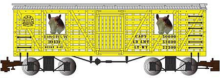 Bachmann 98706 G Scale Animated Stock Car with Cows - Ready to Run -- Denver & Rio Grande Western