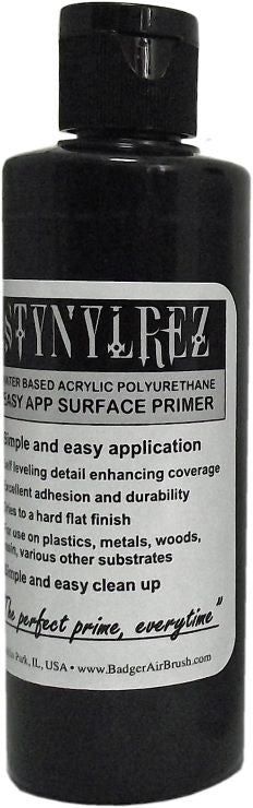 Badger 403 Stynylrez Water Based Acrylic Primer Black 4oz. Bottle