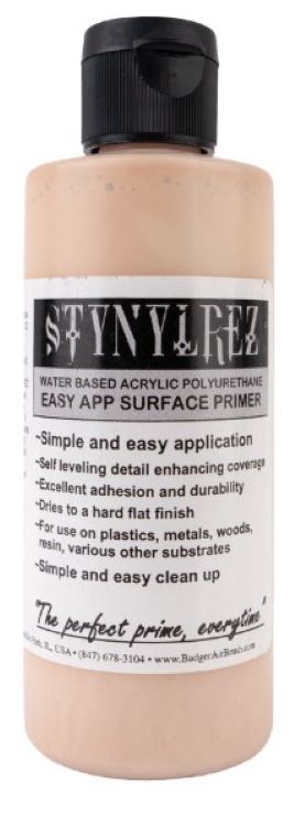 Badger 407 Stynylrez Water Based Acrylic Primer Light Flesh 4oz. Bottle