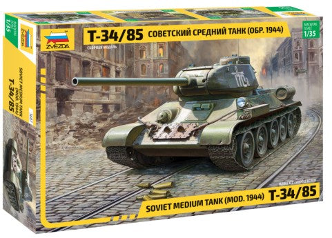Zvezda 3687 1/35 Soviet T34/85 Mod 1944 Medium Tank