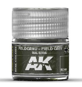 AK Interactive RC48 Real Colors: Field Grey RAL6006 Acrylic Lacquer Paint 10ml Bottle