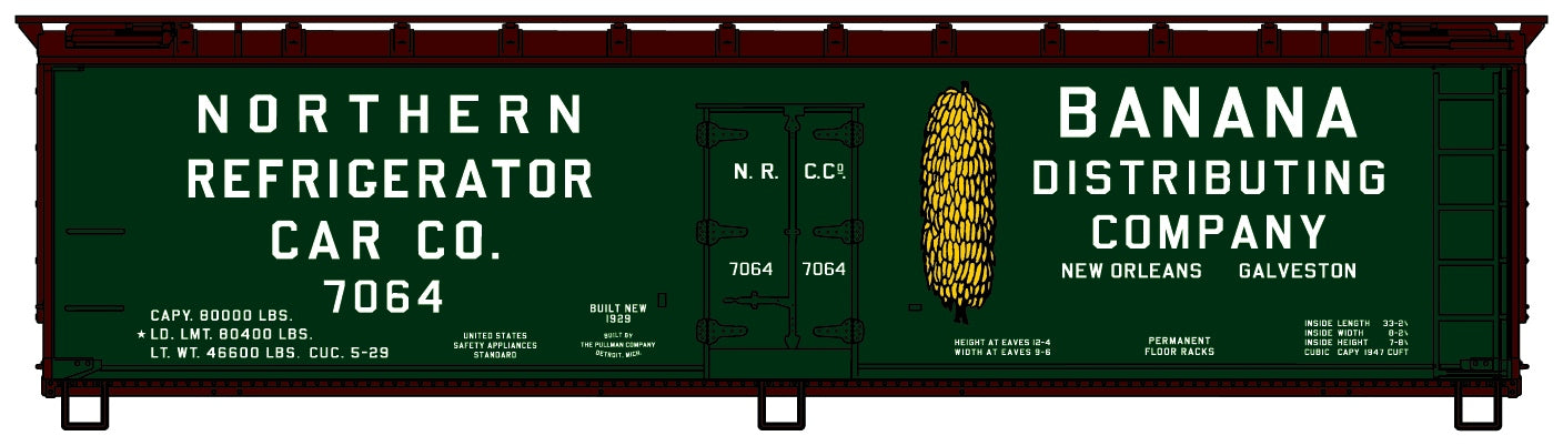 Accurail 4906 Ho 40'Wood Reefer Nrcc,Bdc