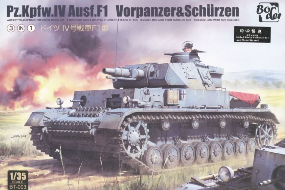 Border Models BT3 1/35 PzKpfw IV Ausf F1 Vorpanzer & Schuzen German Tank (3 in 1)