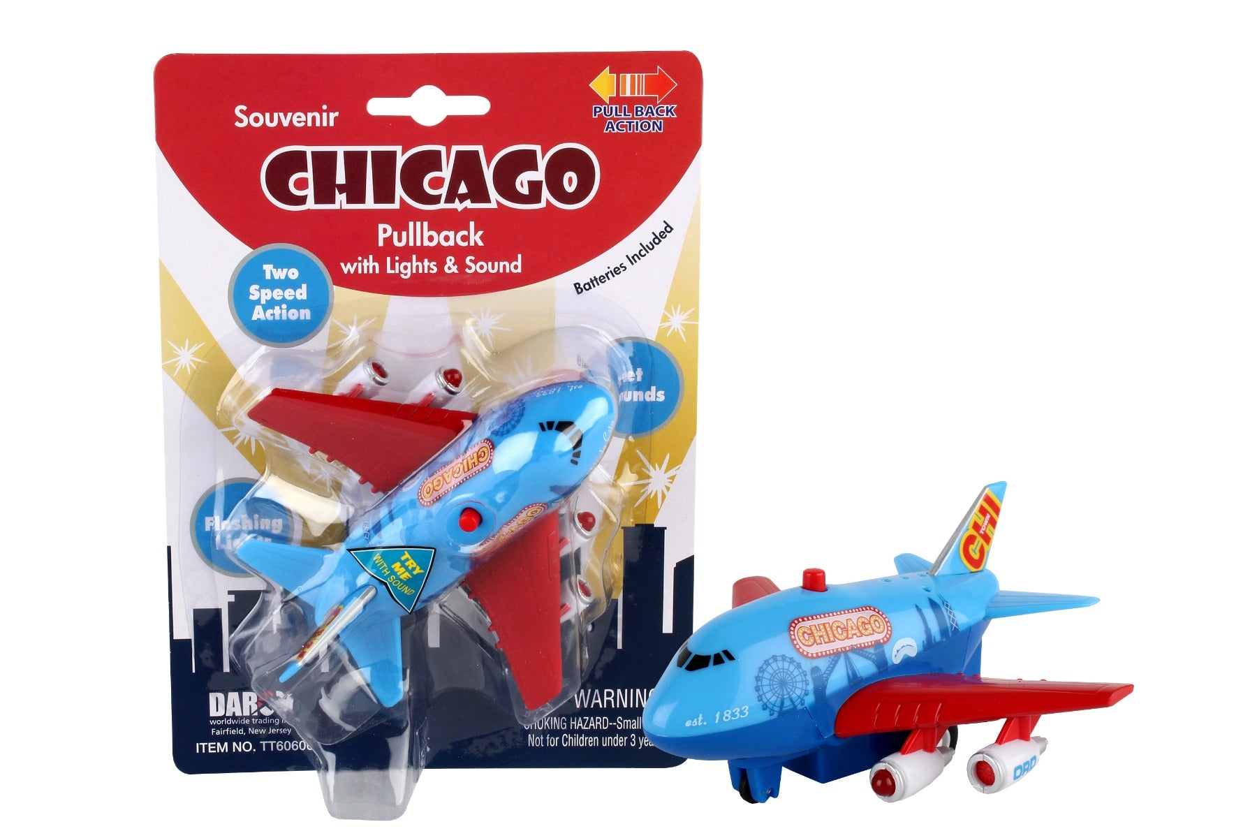 Daron Toytech TT60606 Chicago Pullback W/Light & Sound