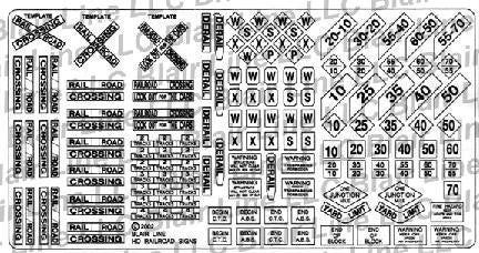 Blair Line 101 HO Railroad Warning Signs