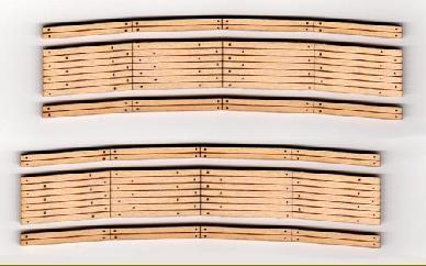 Blair Line 127 HO 2-Lane Curved 22" Radius Wood Grade Crossing (2)