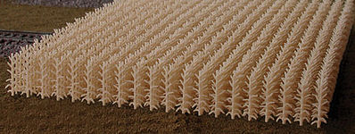 Bluford Shops 204 HO Scale Cornfield Kit - 1120 Stalks - 66-3/8 sq in 428 sq cm -- Autumn Harvest