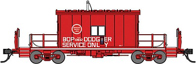 Bluford Shops 24320 N Scale Short-Roof Transfer Caboose - Ready to Run -- Missouri Pacific T&P #13932 (red, white, BOP Dodger Service Only)