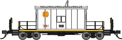 Bluford Shops 34300 HO Scale Transfer Caboose - Ready to Run -- Kansas City Southern #391 (white, yellow)