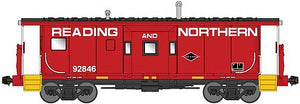 Bluford Shops 41091 N Scale International Car Bay Window Caboose Phase 1 - Ready to Run -- Reading & Northern 92847 (red, yellow, black)