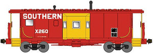 Bluford Shops 41100 N Scale International Car Bay Window Caboose Phase 1 - Ready to Run -- Southern Railway X260 (red, yellow bay window)