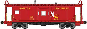 Bluford Shops 42071 N Scale International Car Bay Window Caboose Phase 2 - Ready to Run -- Original Norfolk Southern 383 (red, yellow, white)