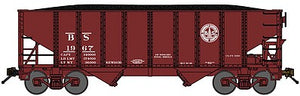 Bluford Shops 65092 N Scale 8-Panel 2-Bay Open Hopper w/Load 2-Pack - Ready to Run -- Birmingham Southern (Boxcar Red)