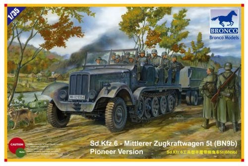 Bronco Models 35041 1/35 SdKfz 6 (BN9b) Middle Halftrack 5t Pioneer Version Vehicle