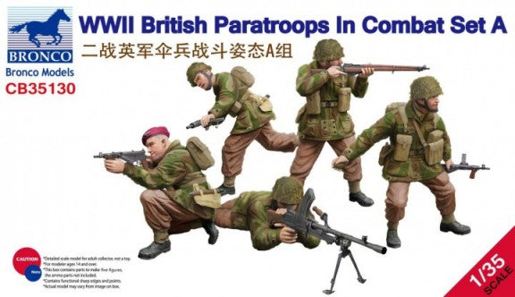 Bronco Models 35130 1/35 WWII British Paratroops in Combat Set A (5)