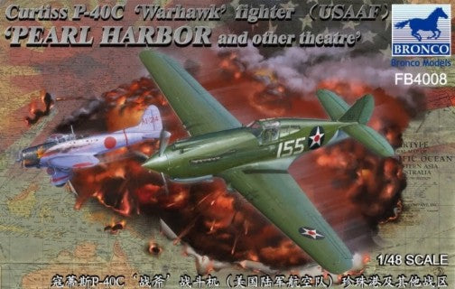 Bronco Models 4008 1/48 Curtiss P40C Warhawk USAAF Fighter