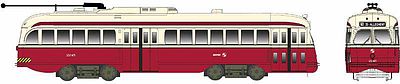 Bowser 12923 HO Scale Kansas City-Style Post-War PCC Streetcar w/LokSound & DCC - Executive Line -- SEPTA #2245 (Ex-Toronto, maroon, cream, Sign: 60 35 Allegheny)