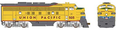 Bowser 24575 HO Scale EMD F9AM Rebuild - Standard DC - Executive Line -- Union Pacific #505 (Armour Yellow, gray, red)