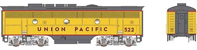 Bowser 24580 HO Scale EMD F3B w/LokSound & DCC - Executive Line -- Union Pacific #522 (Armour Yellow, gray, red)