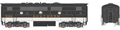 Bowser 24593 HO Scale EMD F7B - Standard DC - Executive Line -- Southern Railway #6164 (Tuxedo, black, white)