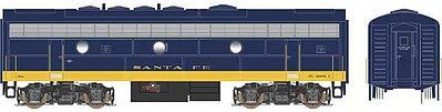 Bowser 24618 HO Scale EMD F9B w/LokSound & DCC - Executive Line -- Santa Fe #288A (blue, yellow)