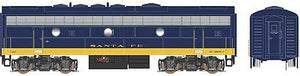 Bowser 24618 HO Scale EMD F9B w/LokSound & DCC - Executive Line -- Santa Fe #288A (blue, yellow)