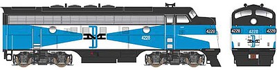 Bowser 24619 HO Scale EMD F3A Phase 4 - Standard DC - Executive Line -- Boston & Maine #4228 (McGinnis, blue, white, black)