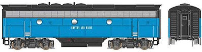 Bowser 24622 HO Scale EMD F3B Phase 4 w/LokSound & DCC - Executive Line -- Boston & Maine #4227 (blue, black, Small Lettering)