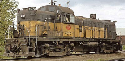 Bowser 24700 HO Scale Alco RS3 w/LokSound & DCC -- Burlington Northern #4077 (Ex-SP&S, Pullman Green, yellow)