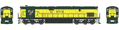 Bowser 24730 HO Scale Alco C628 High Nose - Standard DC - Executive Line -- Chicago & North Western #6724 (Zito Yellow, green Cab)
