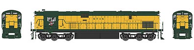 Bowser 24736 HO Scale Alco C628 High Nose - Standard DC - Executive Line -- Chicago & North Western #6723 (Traditional yellow, green Cab)