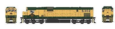 Bowser 24753 HO Scale Alco C630 w/Tri-Mount Trucks - LokSound & DCC - Executive Line -- Reading #5302 (yellow, green)