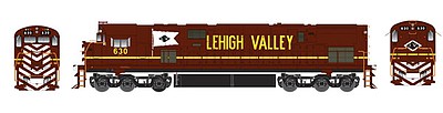 Bowser 24773 HO Scale Alco C628 - Standard DC - Executive Line -- Lehigh Valley #630 (Tuscan, yellow, white)