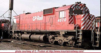 Bowser 24829 HO Scale Montreal Locomotive Works M630 - LokSound & DCC - Executive Line -- Canadian Pacific 4570 (Action Red, 5" Stripe, Large Multimark, Water Exp. T