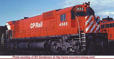 Bowser 24834 HO Scale Montreal Locomotive Works M630 - LokSound & DCC - Executive Line -- Canadian Pacific 4565 (Action Red, 8" Stripe, Large Multimark, No Exp. Tank