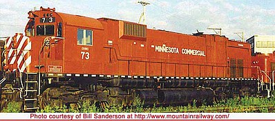 Bowser 24881 HO Scale Montreal Locomotive Works M630 - Standard DC - Executive Line -- Minnesota Commercial #73 (Ex-Canadian Pacific #4573; red, white)