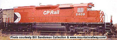 Bowser 24896 HO Scale GMD SD40 - Standard DC - Executive Line -- Canadian Pacific 5409 (ex-QNSL, Action Red, white, 8" Stripe, Small Multima