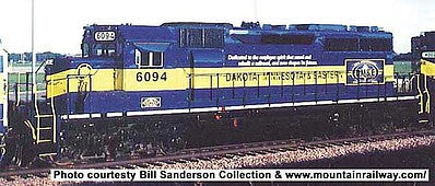 Bowser 24909 HO Scale GMD SD40 - Standard DC - Executive Line -- Dakota, Minnesota & Eastern 6094 (blue, yellow, Employee Dedication Scheme)