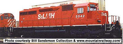 Bowser 24913 HO Scale GMD SD40 - Standard DC - Executive Line -- St. Lawrence & Hudson StL&H 5524 (red, white, Large StL&H)