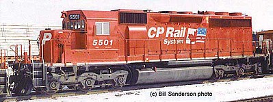 Bowser 24919 HO Scale GMD SD40 - LokSound & DCC - Executive Line -- Canadian Pacific 5501 (red, Dual Flag Logo)