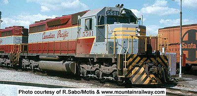 Bowser 24927 HO Scale GMD SD40 - Standard DC - Executive Line -- Canadian Pacific 5502 (gray, maroon, Small Rear Number, No Ditch Lights)