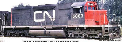 Bowser 24960 HO Scale GMD SD40 with Dynamic Brakes - LokSound & DCC - Executive Line -- Canadian National 5003 (black, red, white, Large Noodle Logo)