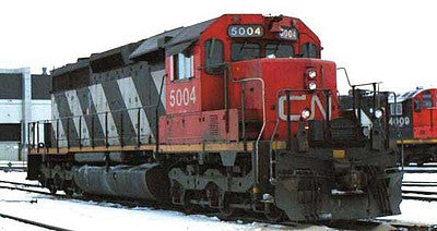 Bowser 24964 HO Scale GMD SD40 with Dynamic Brakes - LokSound & DCC - Executive Line -- Canadian National 5004 (black, red, white Seargent Stripes)