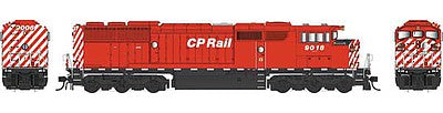 Bowser 25006 HO Scale GMD SD40-2F - LokSound & DCC - Executive Line -- Canadian Pacific #9023 (Action Red, white frame stripe)