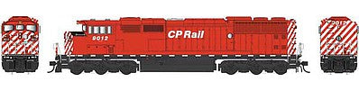 Bowser 25012 HO Scale GMD SD40-2F - LokSound & DCC - Executive Line -- Canadian Pacific #9021 (Action Red, frame dashes, Rectangular Porthole)