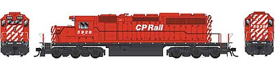 Bowser 25034 HO Scale GMD SD40-2 - Standard DC - Executive Line -- Canadian Pacific 5929 (Action Red, white, Centered CP Rail, No Multimark)