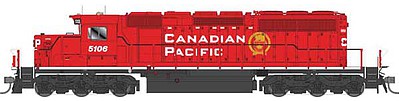 Bowser 25050 HO Scale GMD SD40-3 Rebuild - Standard DC - Executive Line -- Canadian Pacific 5106 (red, Block Lettering, Golden Beaver Logo)